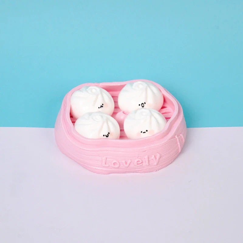 Pawtoto A Basket of Bao Squishy Toy Handmade Food Grade Silicon