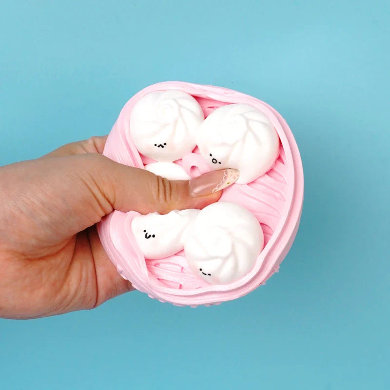 Pawtoto A Basket of Bao Squishy Toy Handmade Food Grade Silicon