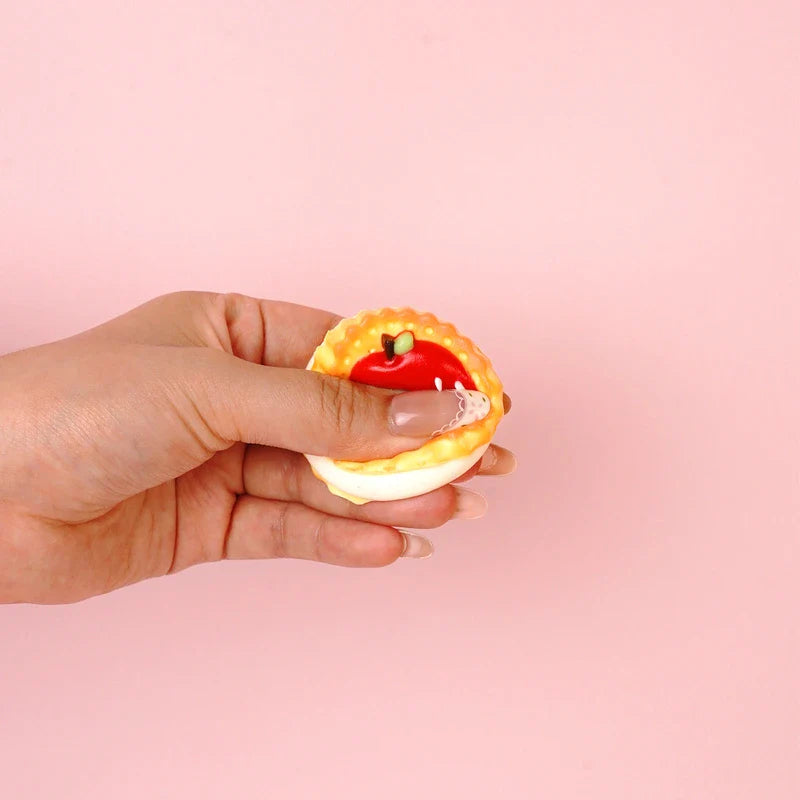 Pawtoto Christmas Apple Cookie Squishy Toy Handmade Food Grade Silicon