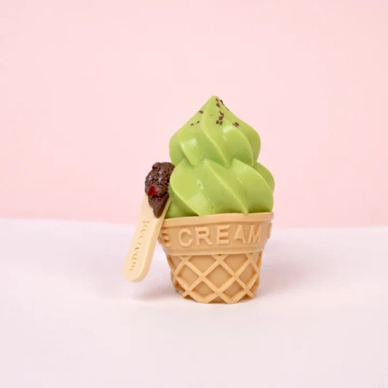 Pawtoto Pawtoto Mini Ice Cream Green Squishy Toy Handmade Food Grade Silicon  Squishy Toy Handmade Food Grade Silicon