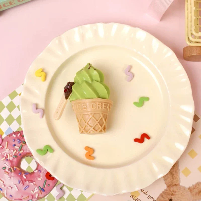 Pawtoto Pawtoto Mini Ice Cream Green Squishy Toy Handmade Food Grade Silicon  Squishy Toy Handmade Food Grade Silicon