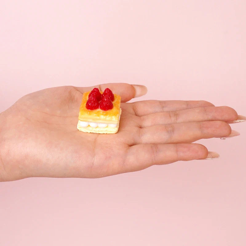 Pawtoto Mini Strawberry Cream Cookie Squishy Toy Handmade Food Grade Silicon