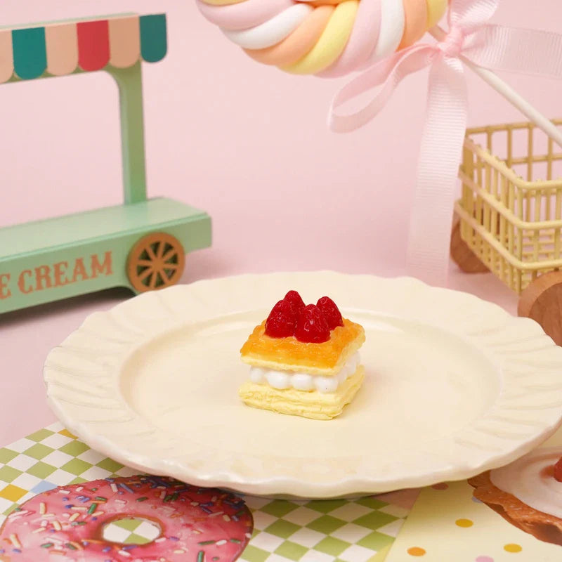 Pawtoto Mini Strawberry Cream Cookie Squishy Toy Handmade Food Grade Silicon